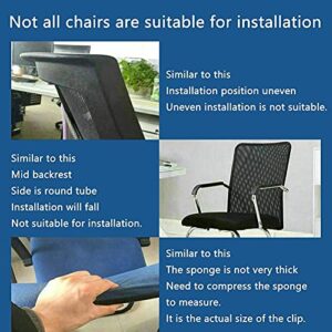 Adjustable Headrest for Office Chair, Chair Headrest Neck Protection Pillow Mesh Chair Universal Adjustable Height Upholstered Headrest for Ergonomic High Swivel Executive Chair-Headrest Only(Black)