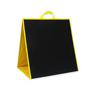 chbc double sided teaching felt story board standing toddlers preschool for early education teaching aids 17.12x17.32 inch (black)