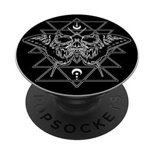 witch wiccan mysticism moth butterfly crescent moon occult popsockets swappable popgrip