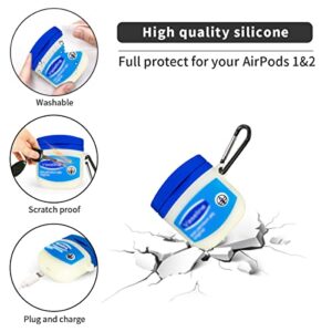 6in1 Cool Airpod 2/1 Case for Airpods, 3D Cute Kawaii Character Design Fashion Funny Silicone Shockproof Skin Protective Cover with Keychain Accessories for Kids Boys Girls Woman Teens