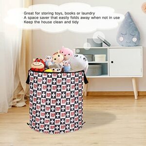 Ghost Buffalo Check Plaid Halloween Pop Up Laundry Hamper with Lid Foldable Storage Basket Collapsible Laundry Bag for Apartment Travel Picnics