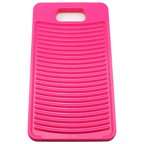 ZYAMY Antiskid Mini Washboard Plastic Washing Board Household for Kids Shirts Clean Laundry Lime Washboard for Laundry, Rose Red