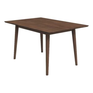 allora 47" mid-century modern universal top rectangle modern wood dining table for kitchen, dining room in walnut