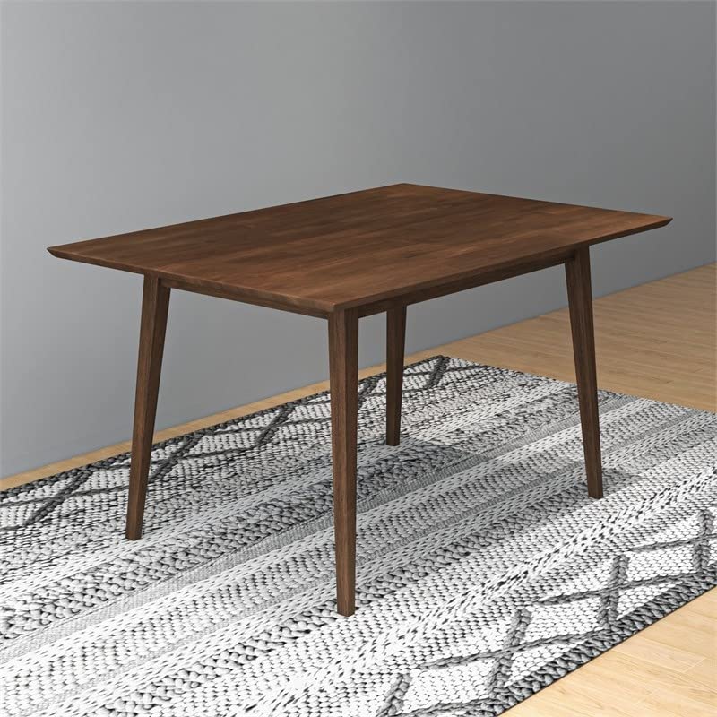 Allora 47" Mid-Century Modern Universal Top Rectangle Modern Wood Dining Table for Kitchen, Dining Room in Walnut