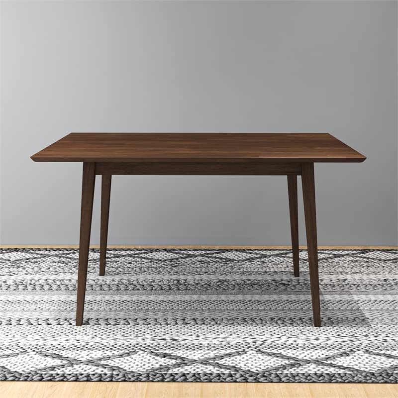 Allora 47" Mid-Century Modern Universal Top Rectangle Modern Wood Dining Table for Kitchen, Dining Room in Walnut