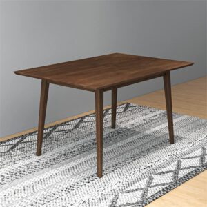 Allora 47" Mid-Century Modern Universal Top Rectangle Modern Wood Dining Table for Kitchen, Dining Room in Walnut