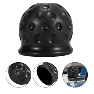 X AUTOHAUX 2pcs Universal Trailer Hitch Ball Cover Waterproof Dustproof 50mm ID Black for Car Truck RV Boat