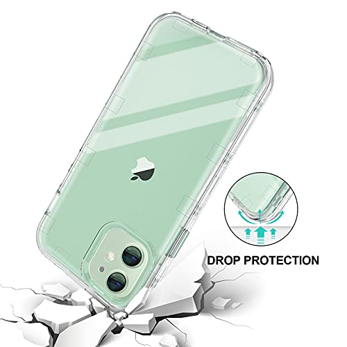 Anuck Case for iPhone 12 Case, for iPhone 12 Pro Case, Crystal Clear Heavy Duty Defender Phone Case 3 Layer Shockproof Full-Body Protective Case Hard PC Shell & Soft TPU Bumper Cover 6.1'' - Clear