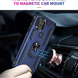 SKTGSLAMY for Moto G Stylus 5G Case (2021),with Screen Protector,[Military Grade] 16ft. Drop Tested Cover with Magnetic Kickstand Car Mount Protective Case for Motorola G Stylus 5G, Blue