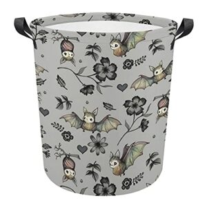 laundry hamper basket bat pattern laundry bag collapsible oxford cloth stylish home storage bin with handles