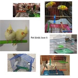Hamiledyi Parrot Cage Perches Stand Pole,Bird Stand Sand Perch Toy Parakeet Paw Grinding Stick and Beak Colorful Cage Accessories for Conures Cockatiels Lovebirds Budgies Rest