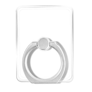 tacomege transparent clear phone holder ring grips for iphone samsung xiaomi, finger ring stand for smartphone tablet case painting pattern(rectangle)