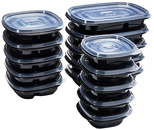 Rubbermaid TakeAlongs Food Storage Containers with Divided Base, 30 Piece Set