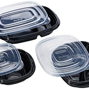 Rubbermaid TakeAlongs Food Storage Containers with Divided Base, 30 Piece Set