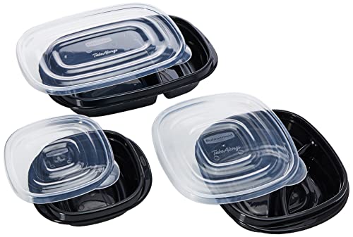 Rubbermaid TakeAlongs Food Storage Containers with Divided Base, 30 Piece Set