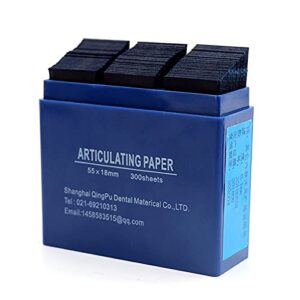 junco 300 sheet/box dental articulating paper strips double side bite paper 55 x 18 x 0.1mm (blue)