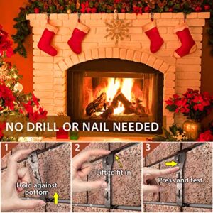 Brick Hook Clips (6 Pack) for Hanging Outdoors, Brick Hangers Fits Queen Size Brick 2-1/2" to 2-3/4" in Height, Heavy Duty Brick Wall Clips Siding Hooks for Hanging No Drill and Nails