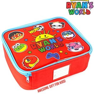 Ryans World Lunch Box 3 Piece Set Bag, Water Bottle & Snack Pot One Size, Red