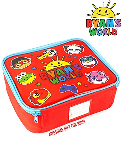 Ryans World Lunch Box 3 Piece Set Bag, Water Bottle & Snack Pot One Size, Red