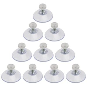 doitool 10pcs clear pvc screw suction cup hook heavy duty thickened sucker manual adjusting sucker with lock nut for bathroom wall door glass window