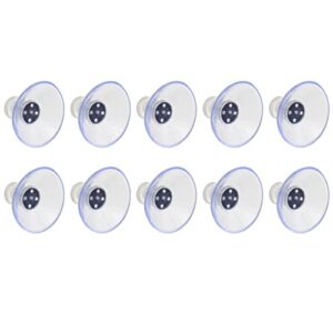 DOITOOL 10pcs Clear PVC Screw Suction Cup Hook Heavy Duty Thickened Sucker Manual Adjusting Sucker with Lock Nut for Bathroom Wall Door Glass Window