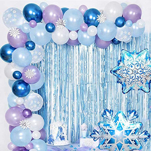 Metallic Chrom Blue Party Balloons 50 PCS 5 Inches Latex Balloons for Birthday arty (Blue)