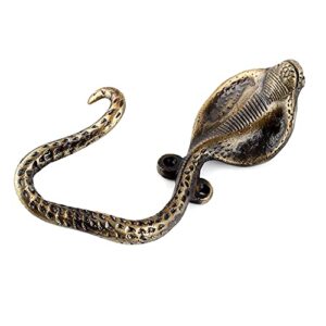Indian Shelf Cobra Wall Hooks | Kids Coat Hooks | Snake Hooks |Kids Hooks | Vintage Animal Hooks | Iron Wall Hooks | Antique Snake Hooks | Single Peg Hooks | Iron Hooks | Pack of 1