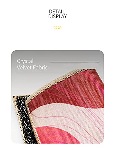 Wusan Purple Rugs with Gold Design Marble Carpets for Living Room Bedroom Velvet Crystal Doormats Throw Rugs Floor Pad Modern Art Decor, 19.7 in x 31.5 in