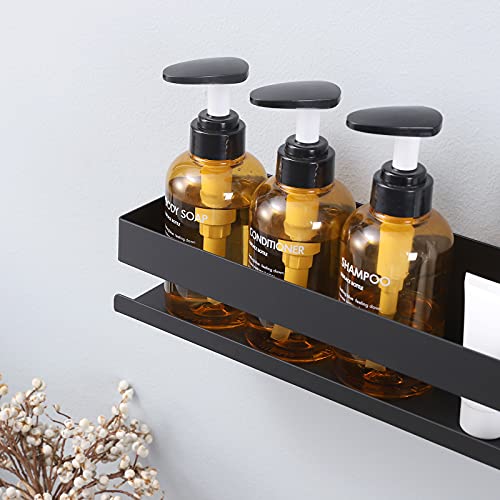 KES Shower Shelf, 15.7 Inches Bathroom Caddy for Shower, Shower Organizer Shower Storage, Stainless Steel Matte Black