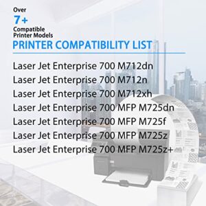 NineLeaf High Yield Compatible for HP 14X CF214X Toner Cartridge use in Laser Jet Enterprise 700 M712 M725 Printer (2 Pack Black)