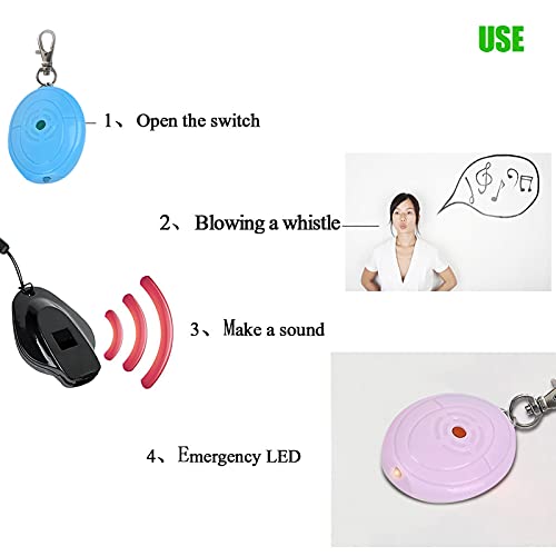 DAZqqc LED Light Remote Sound Control Lost Key Finder Whistle Sound Flashing Beeping Key Locator Keychain (D, one size)