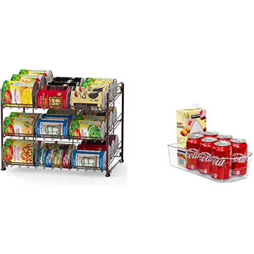 Simple Houseware Stackable Can Rack Organizer + Kitchen Bin Organizer