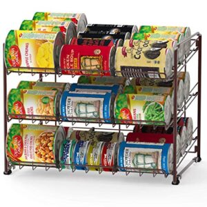 Simple Houseware Stackable Can Rack Organizer + Kitchen Bin Organizer