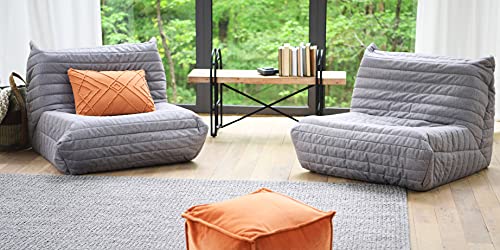 Main + Mesa LoBoh One Seater Modular Sofa/Accent Chair; Premium Foam-Filled, 70's Bean Bag Chair Alternative