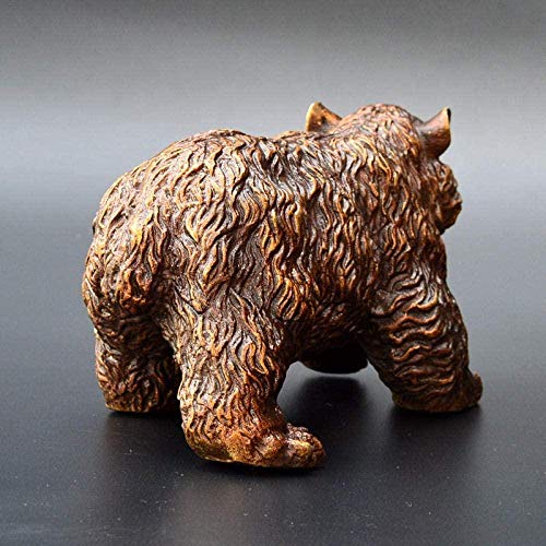 DSQK Garden Statue Creative Decoration of Pure Copper Bear Animal Wine Rack Study Room