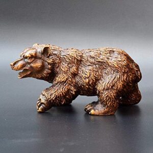 DSQK Garden Statue Creative Decoration of Pure Copper Bear Animal Wine Rack Study Room