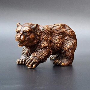 DSQK Garden Statue Creative Decoration of Pure Copper Bear Animal Wine Rack Study Room