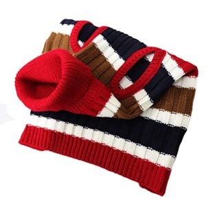 iBofans Dog Sweater - Winter Autumn Crochet Coat Apparel Fashion Cable Knit Clothes for Cold Weather