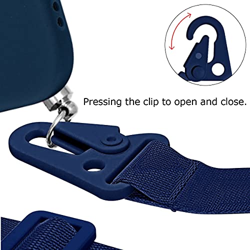 Yoedge Crossbody Case for Apple iPhone XR [ 6.1" ] with Adjustable Neck Cord Lanyard Strap - Soft Silicone Shockproof Protective Cover with Lovely Design Pattern - Dark Blue