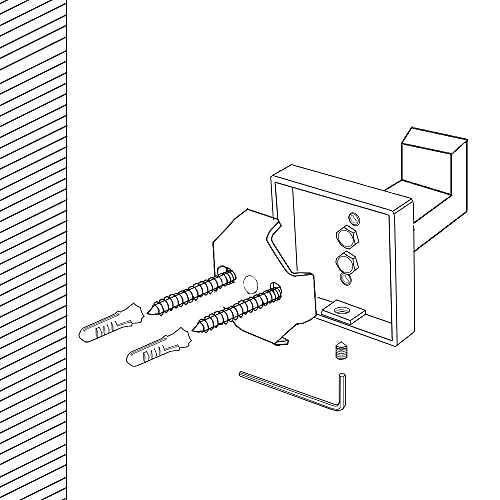 TocTen Bathroom Hook - 2 Pack Square Robe/ Towel Hooks, 304 Stainless Steel Rustproof Clothes/ Coat Hook Wall Mounted, Heavy Duty Hanger Wall Hooks for Bathroom Kitchen Back Door Wardrobe(Brushed)