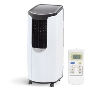 iris usa 3-in-1 woozoo portable air conditioner and dehumidifier with remote control, quiet, 10,000 btu, 450 sq ft, white