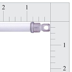 Interior Living 21-38 in. Adjustable Petite Swivel Sash Rod, 2-Pack, 5/16 in. Diameter, White