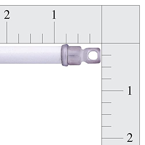 Interior Living 21-38 in. Adjustable Petite Swivel Sash Rod, 2-Pack, 5/16 in. Diameter, White