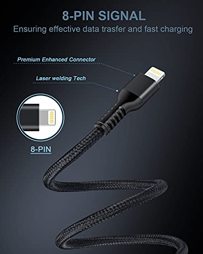 Car Phone Charger Lightning Cable Fast Charging Cargador for iPhone 14 13 12 Pro Max Mini 11Pro 10 SE X XR XS XS Max 8 7 6 Plus, Apple Lightening Wire 6FT+4.8A Dual Port USB Cigarette Lighter Adapter