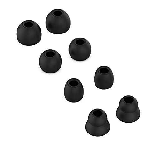 ALXCD Eartips Compatible with Beats Flex Earbuds, S/M/L/D 4 Sizes 8 Pairs Soft Silicone Replacement Earbuds Tips Ear Tips, Compatible with Beats Flex, 8 Pairs, Black