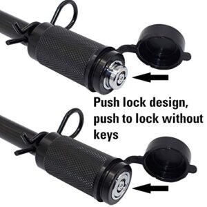 TowWorks 79633 Keyed Alike 5/8" Trailer Hitch Lock Set with Extra Long 3-1/4" Span, Double Safety Tow Hitch Receiver Locking Pin for Class III IV Hitches with 2" and 2.5" Receivers, 3-Pack