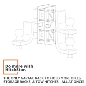 Hitch Stor Wall Mounted Hitch Receiver for Bike & Cargo Rack Storage | Patent Pending Garage Organizer Holds 200 lbs | If It Hooks to Your Hitch, Store It On Your Wall - 3 Hitch Storage Mount