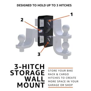 Hitch Stor Wall Mounted Hitch Receiver for Bike & Cargo Rack Storage | Patent Pending Garage Organizer Holds 200 lbs | If It Hooks to Your Hitch, Store It On Your Wall - 3 Hitch Storage Mount