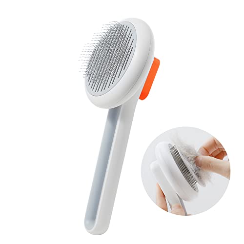 PETKIT Dog Cat Grooming Brush Comb,Self Cleaning Slicker Brushes for Dogs Cats Pet Grooming Massage