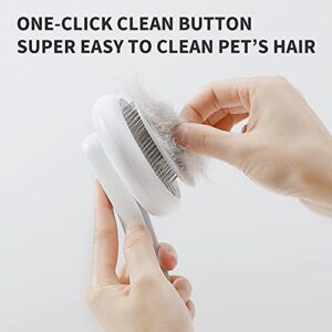 PETKIT Dog Cat Grooming Brush Comb,Self Cleaning Slicker Brushes for Dogs Cats Pet Grooming Massage